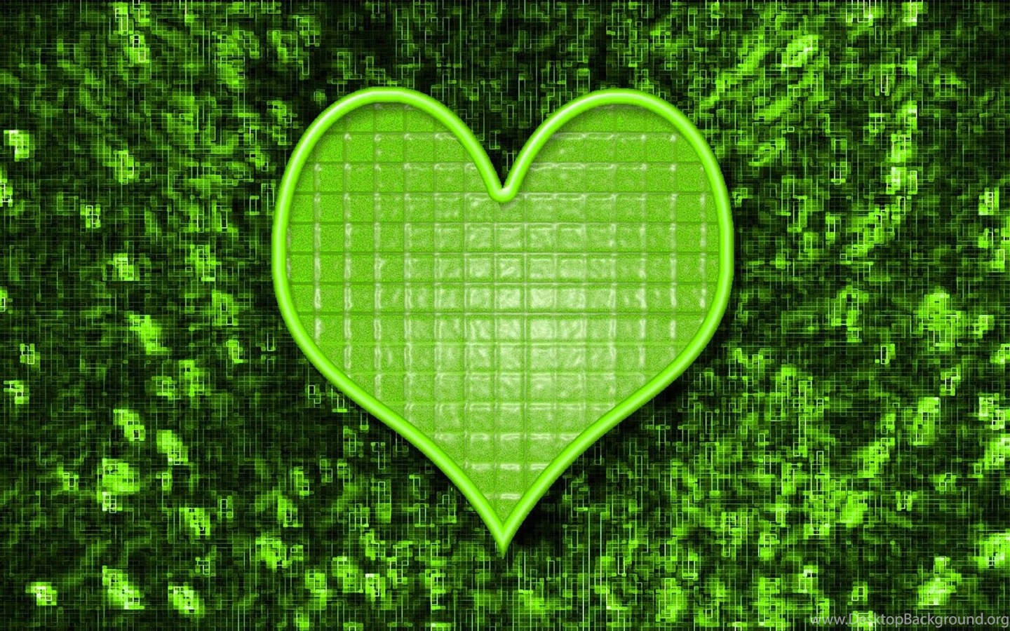 Green Heart Jelly Wallpaper