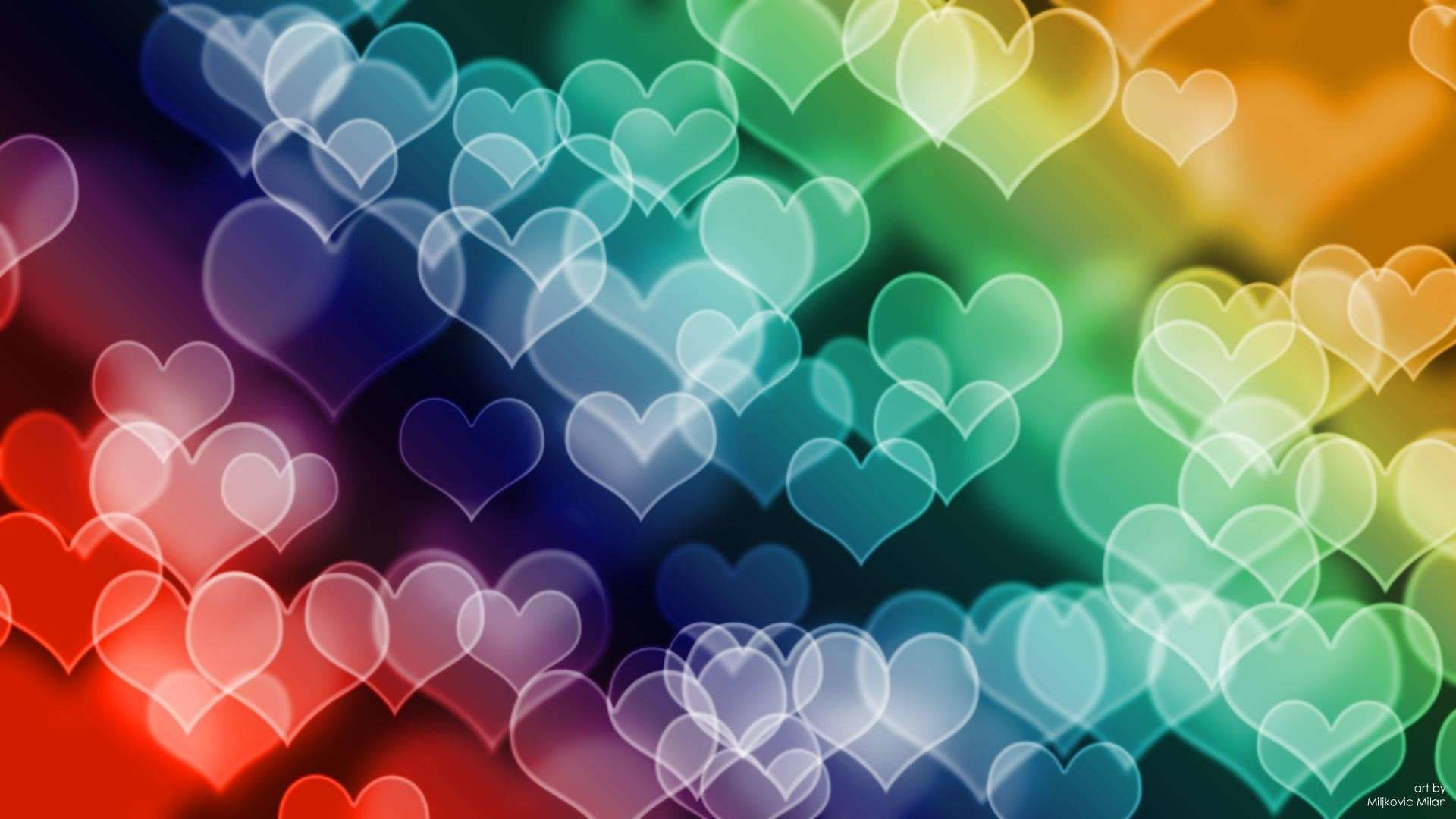 Green Heart Rainbow Wallpaper