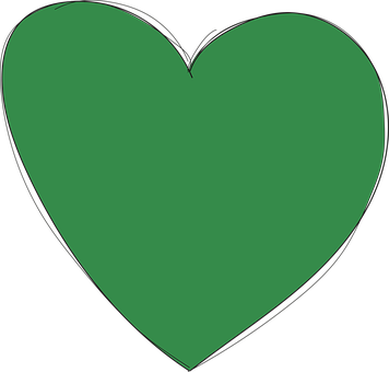 Green Heart Shape PNG