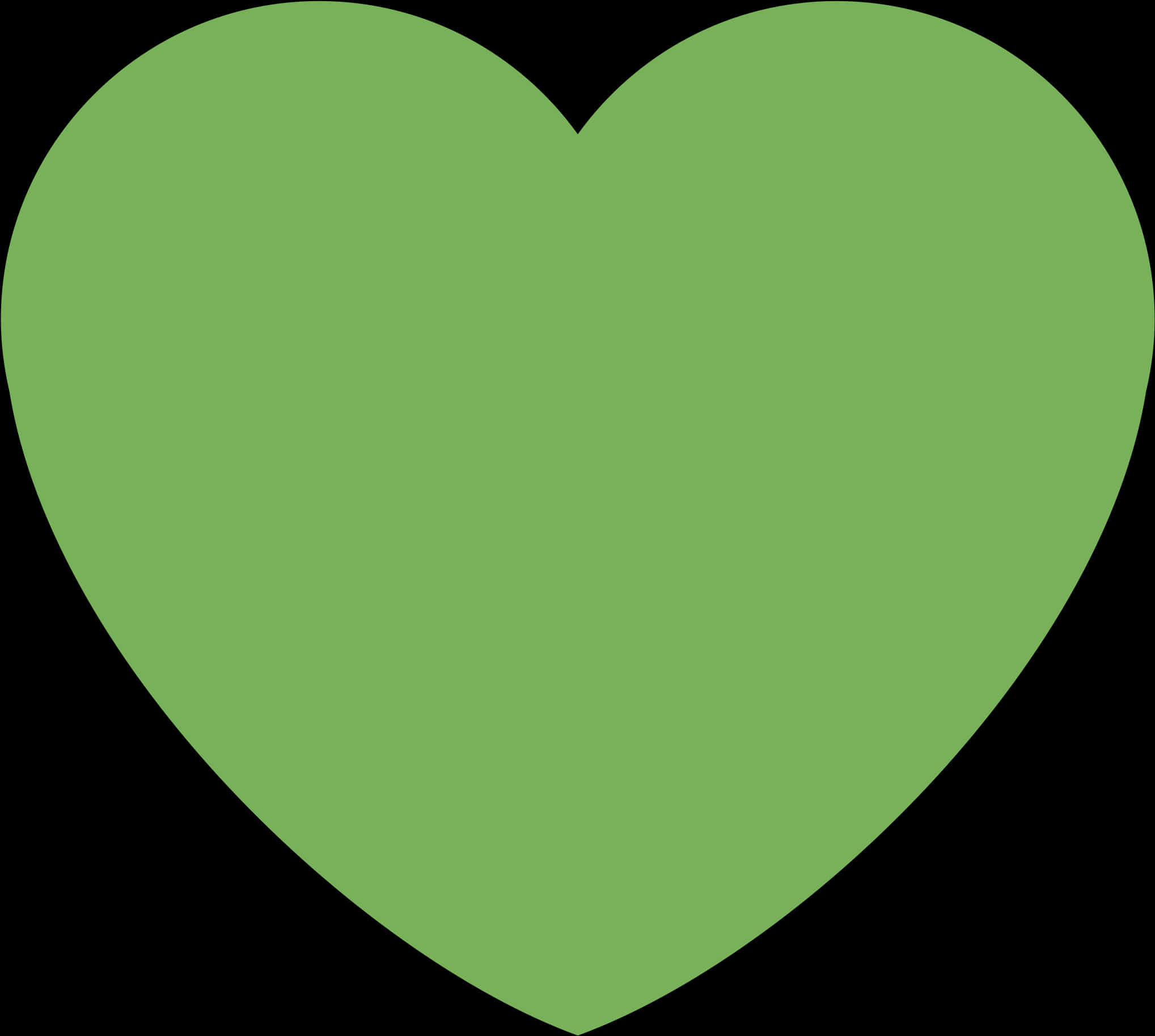 Green Heart Transparent Background PNG