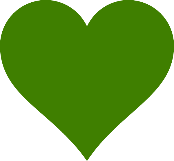 Green Heart Vector Graphic PNG
