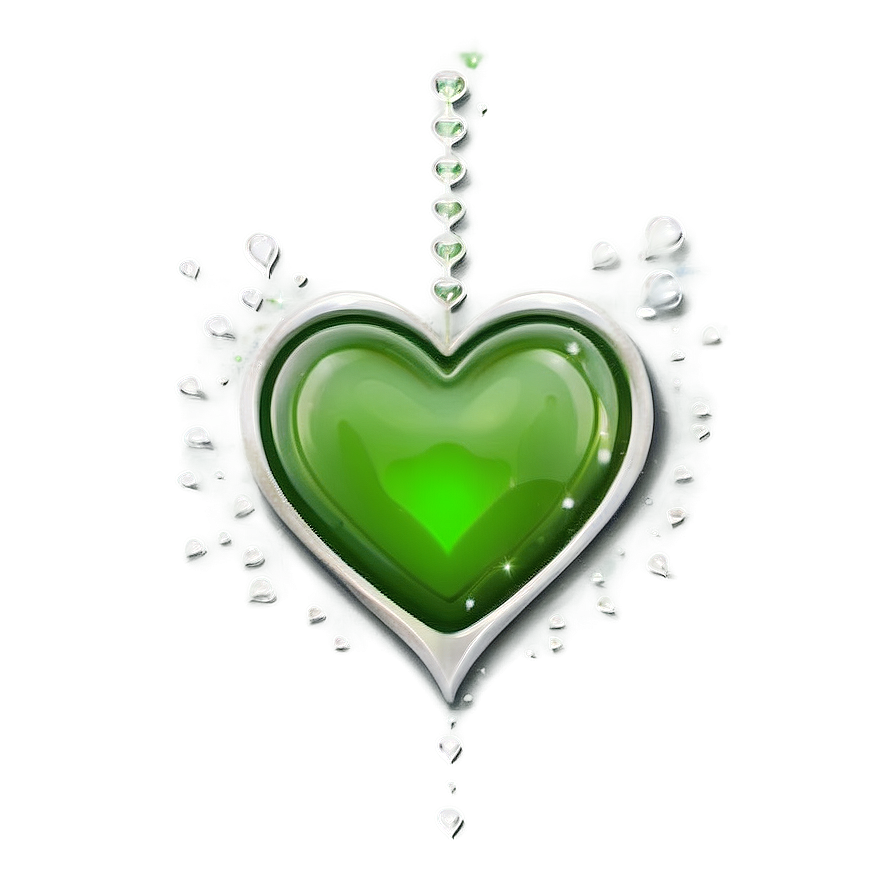 Green Hearts Png Qfh67 PNG