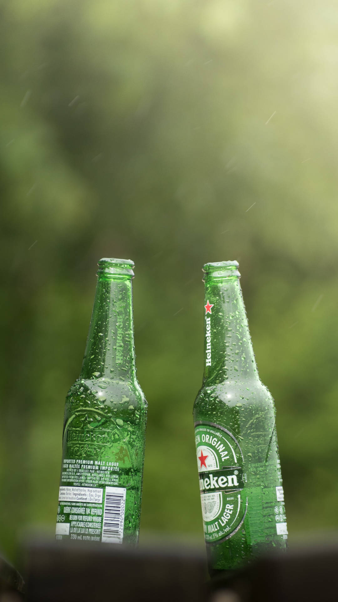 Botellasverdes De Cerveza Heineken Lager Fondo de pantalla