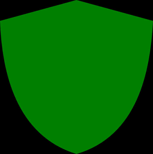Plain Green Shield Vector PNG