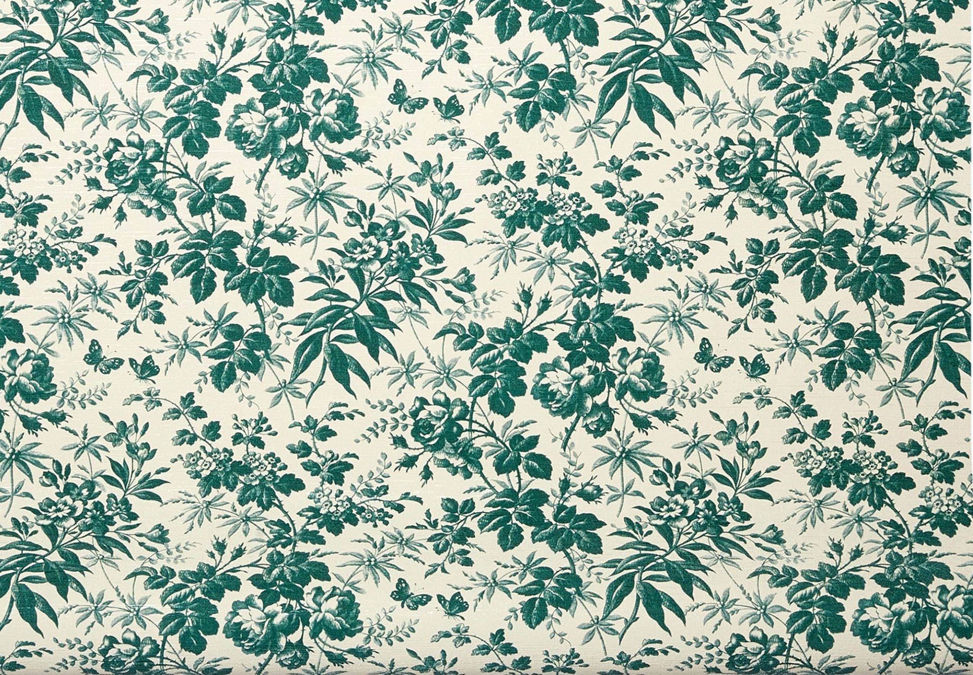 Grøn Herbarium Gucci Mønster Wallpaper