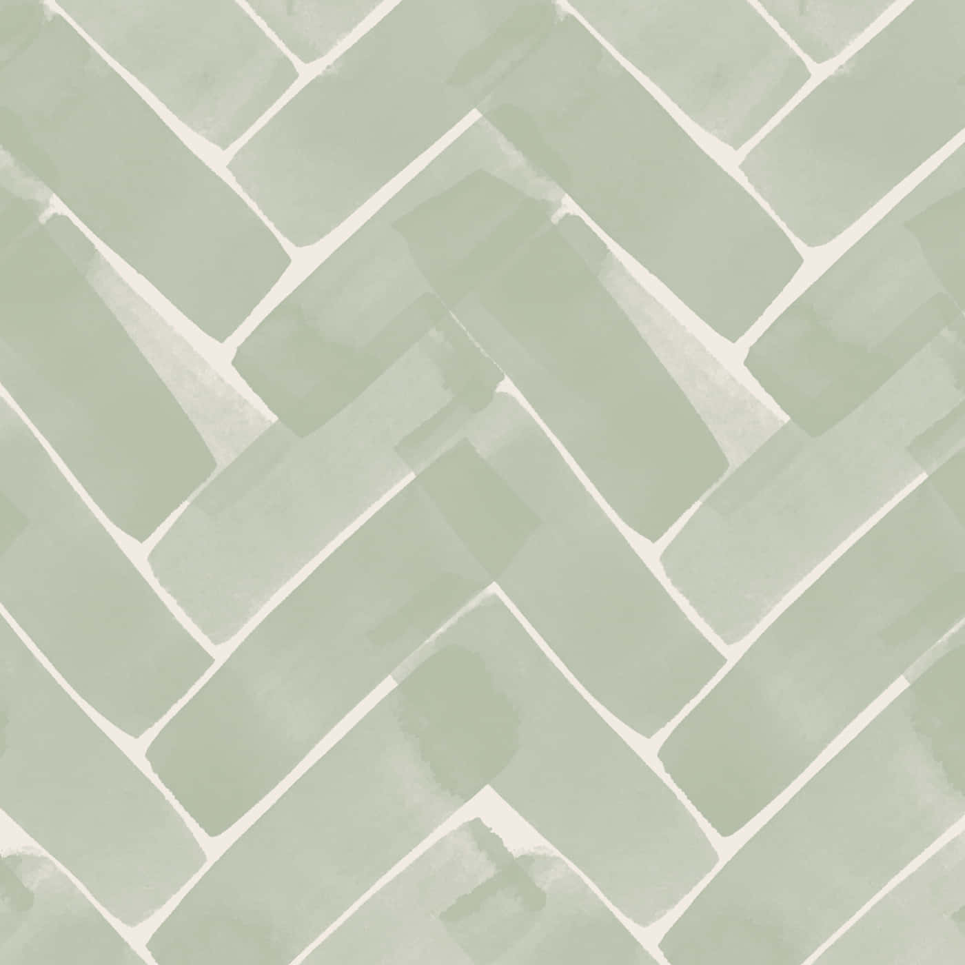 Green Herringbone Pattern Wallpaper