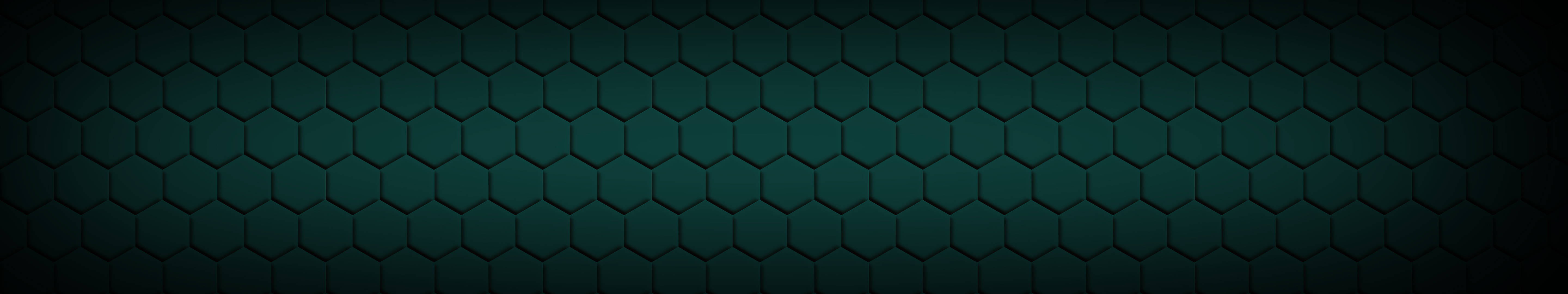 Green Hexagonal Prisms Three Screen Wallpaper