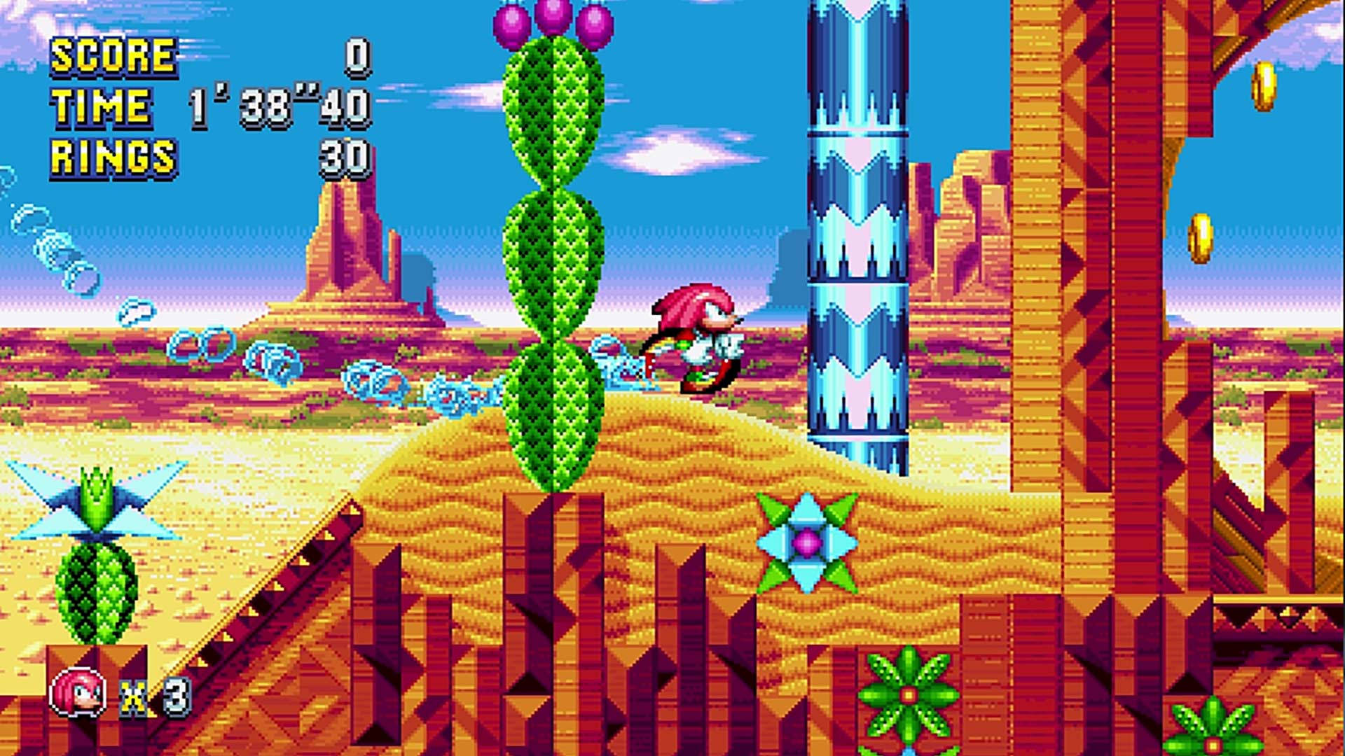 Knuckles Completing The Green Hill Zone Wallpaper