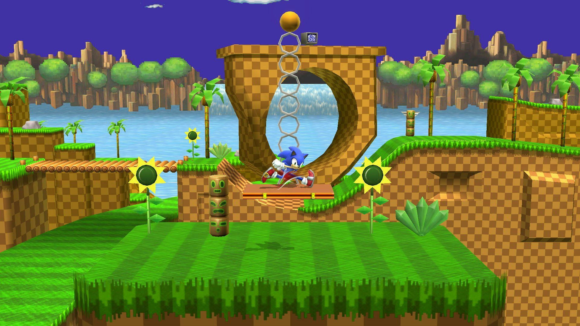 Green Hill Zone With Floating Rings Wallpaper