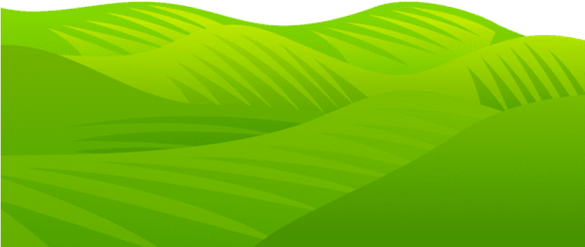 Green Hills Meadow Vector Illustration PNG