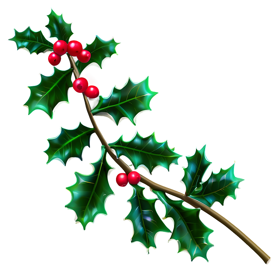 Green Holly Leaves Png Elt PNG