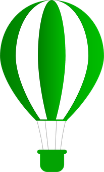 Green Hot Air Balloon Icon PNG