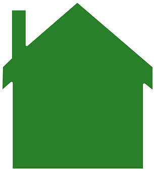 Green House Outline Graphic PNG