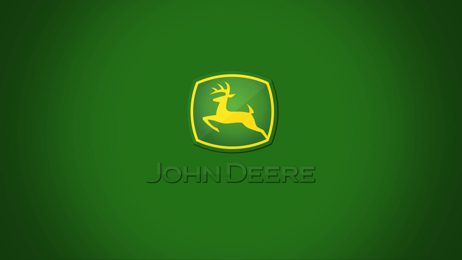 The Iconic John Deere Logo in Bold Green Wallpaper