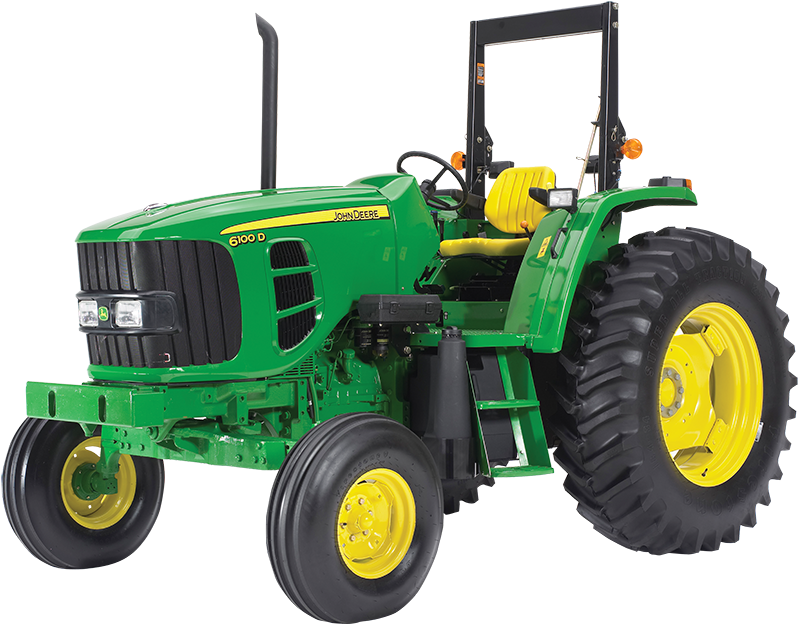 Green John Deere6100 D Tractor PNG