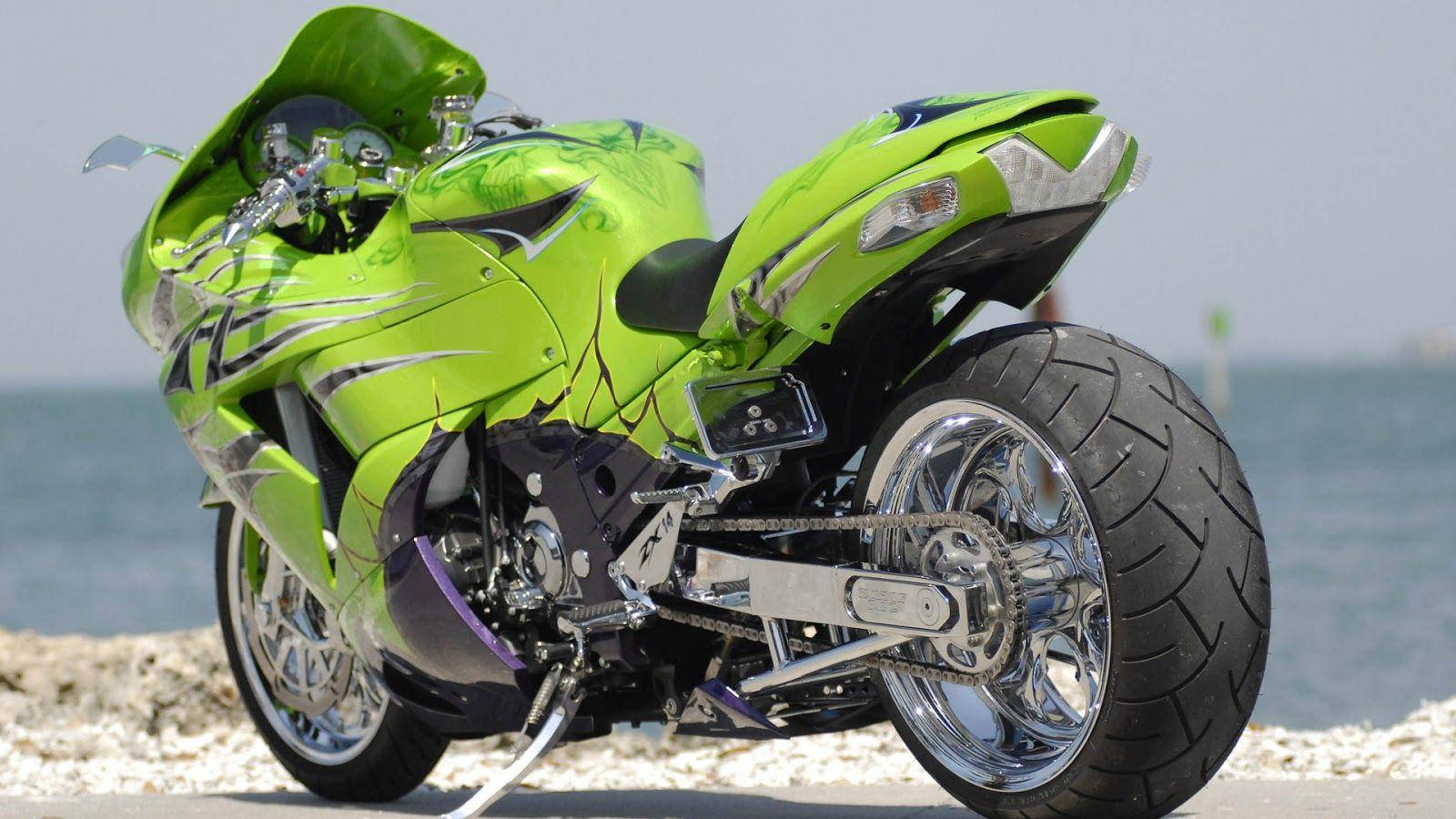 Green Kawasaki Ninja Zx-14r Bikes Wallpaper