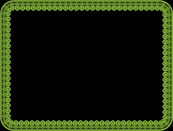Green Lace Border Design PNG