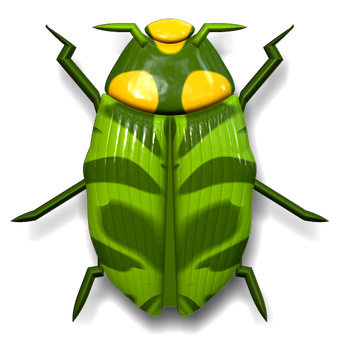 Green Ladybug Illustration PNG