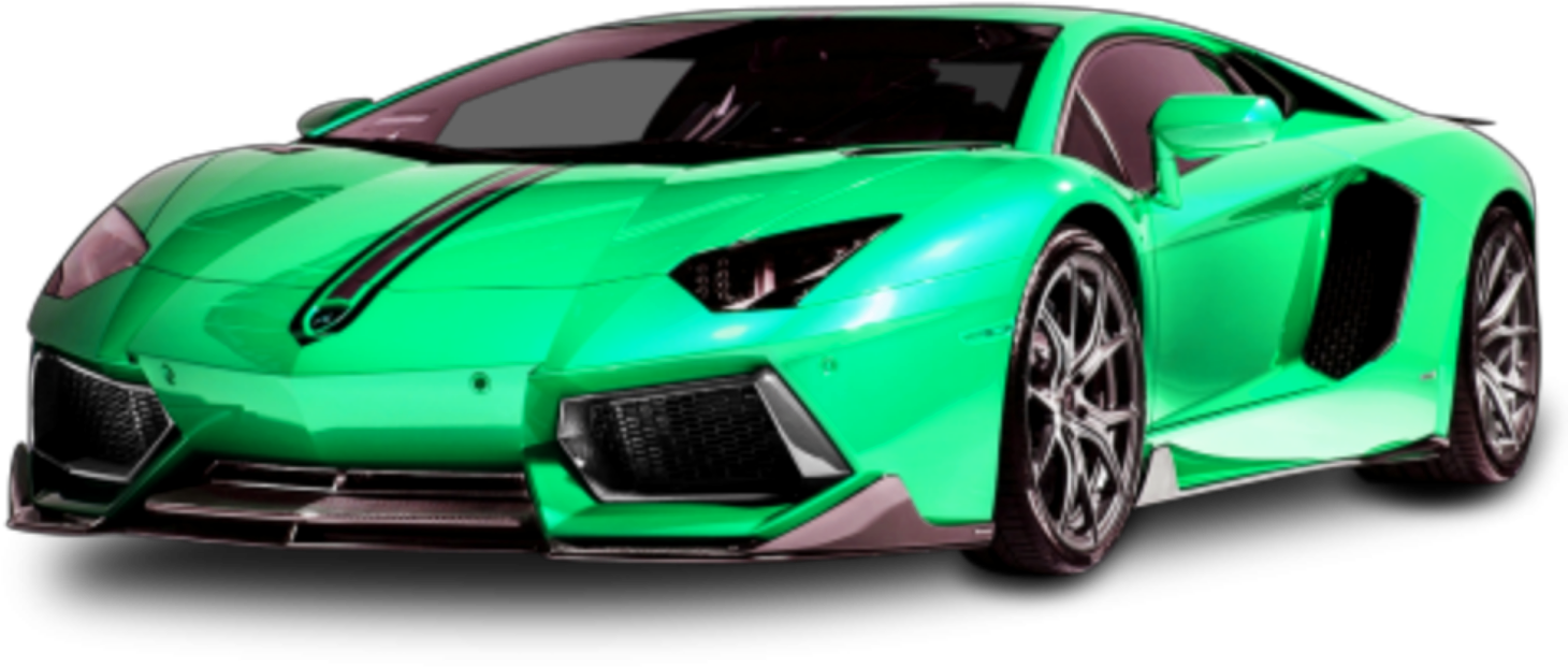 Green Lamborghini Aventador Side View H D PNG