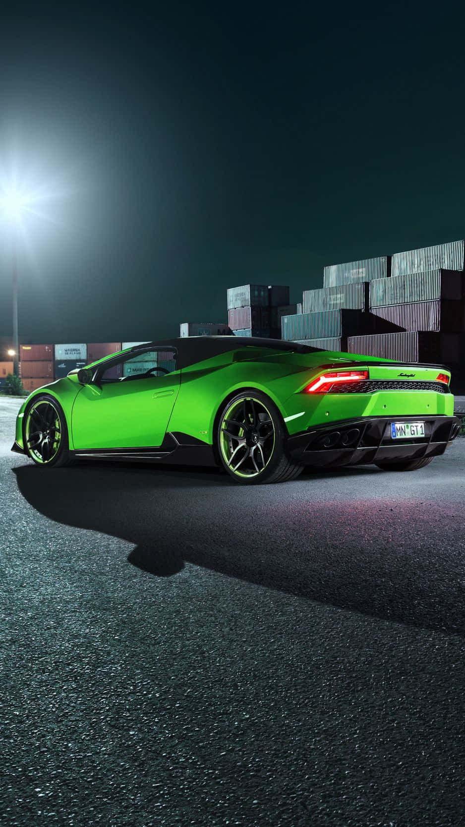 Fantastisk grøn Lamborghini Iphone Tema Wallpaper
