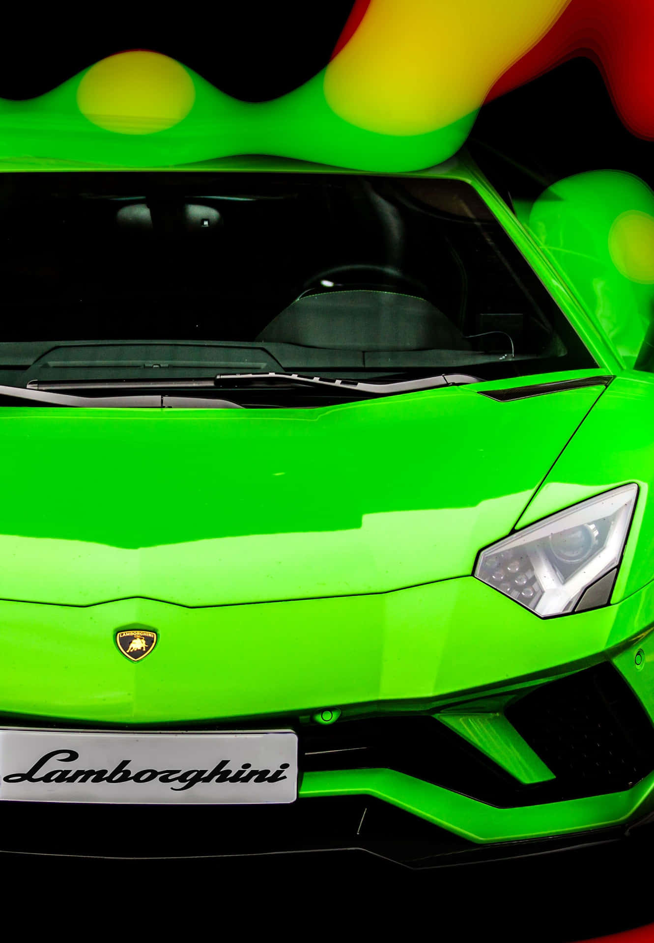 Oplev en Adrenalin Rush i en grøn Lamborghini Wallpaper
