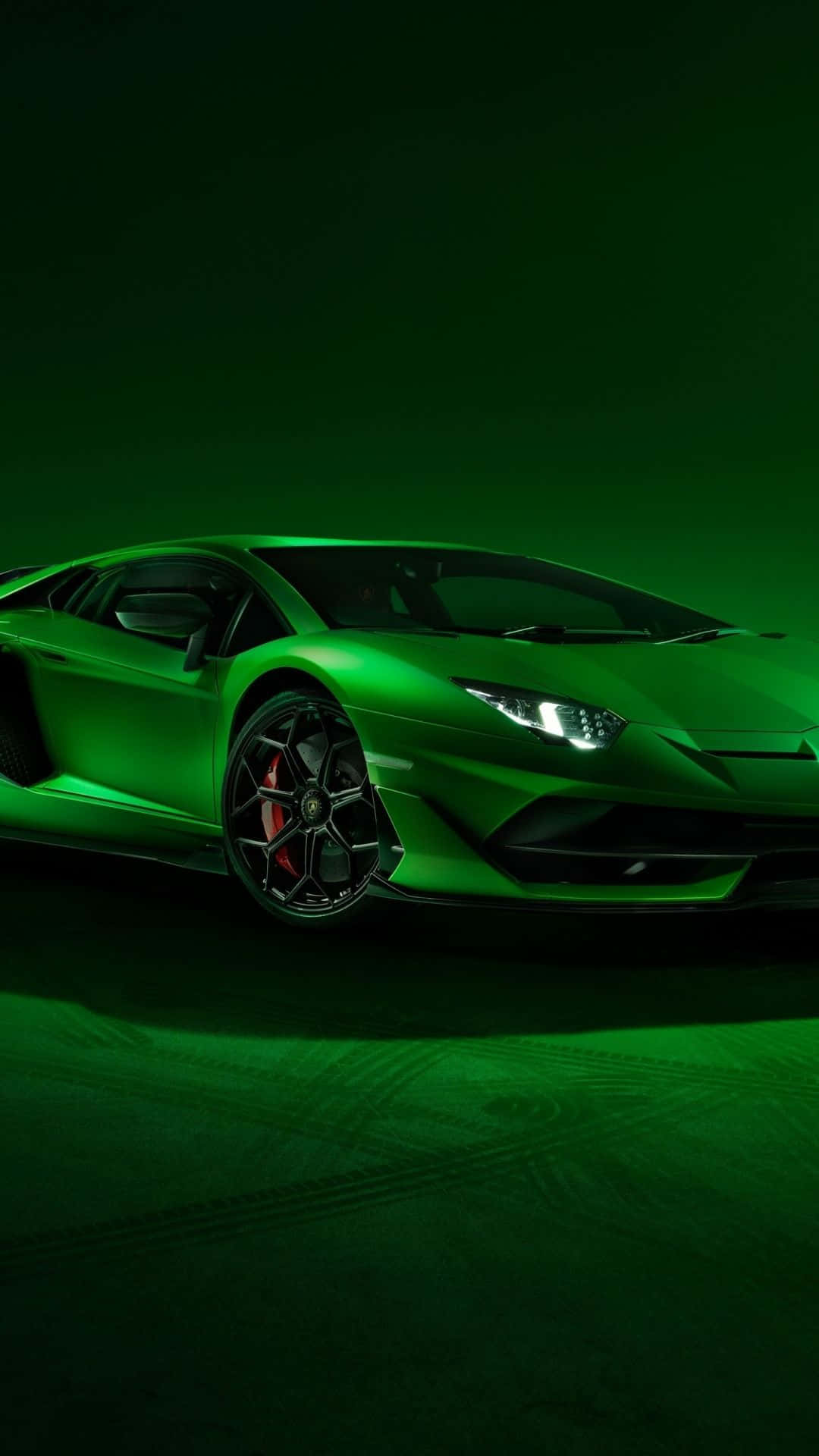 Grøn Lamborghini Iphone Tema Vis på din iphone Wallpaper