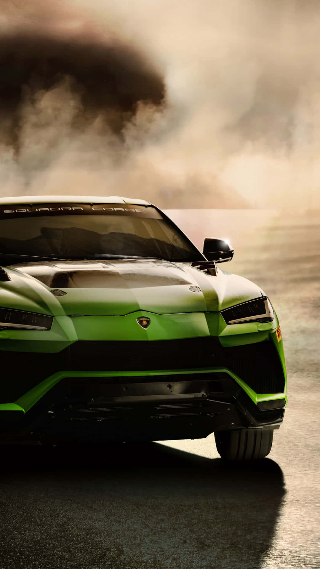 Sfondoblocco Schermo Lamborghini Verde Per Iphone Sfondo