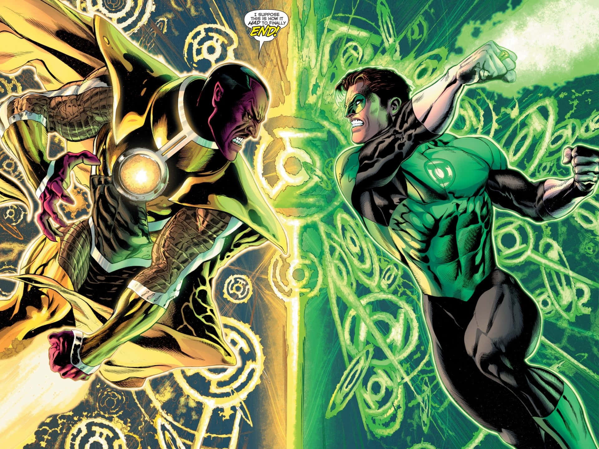 “Standing guard against evil forces, the Green Lantern is prepared to protect.”