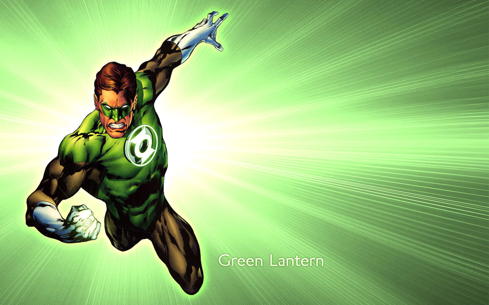 Endesktop Baggrund Med Den Ikoniske Green Lantern Karakter.