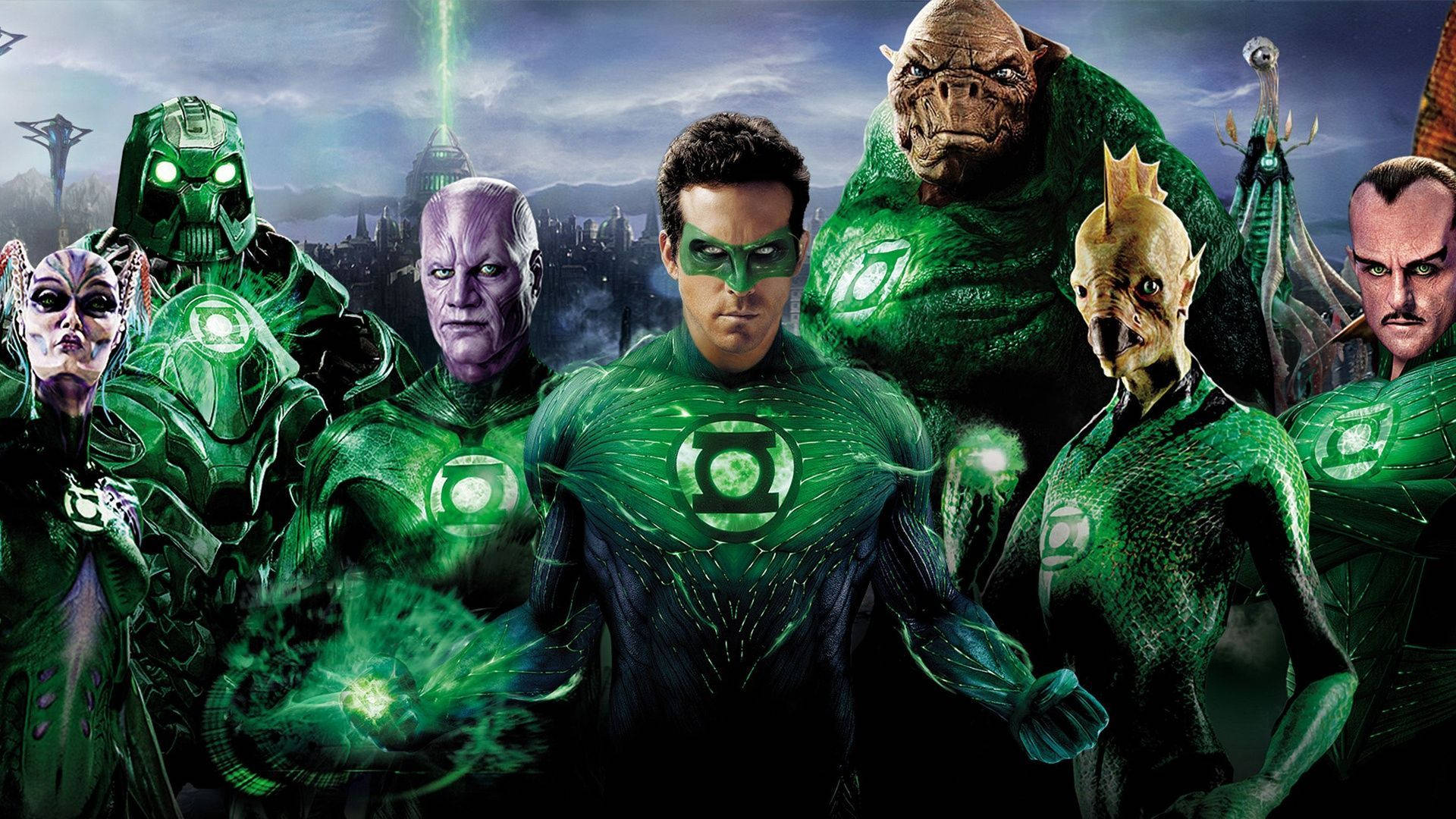 Green Lantern Corps Digital Film Background