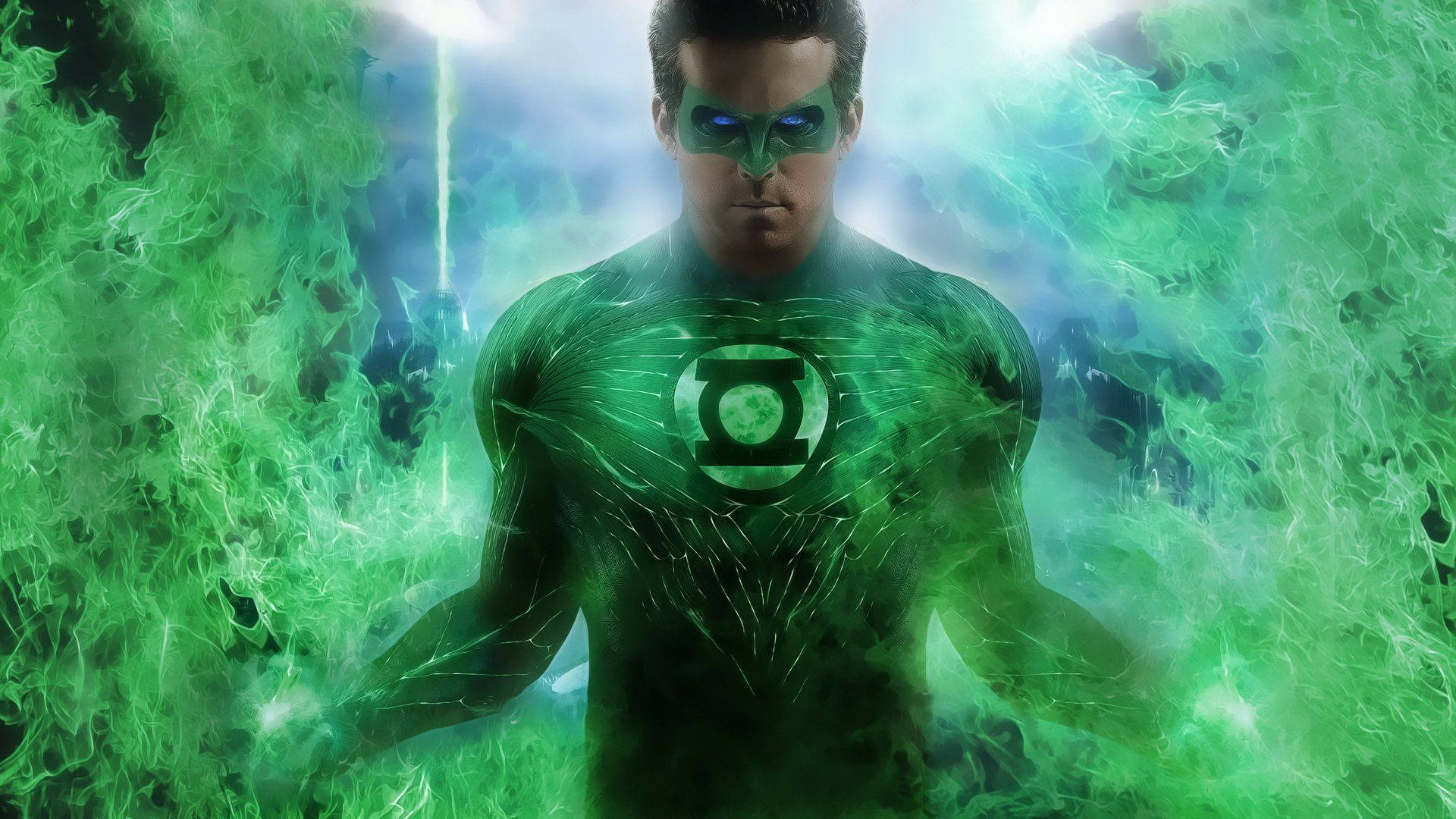 Green Lantern Hal Jordan takes Flight Wallpaper