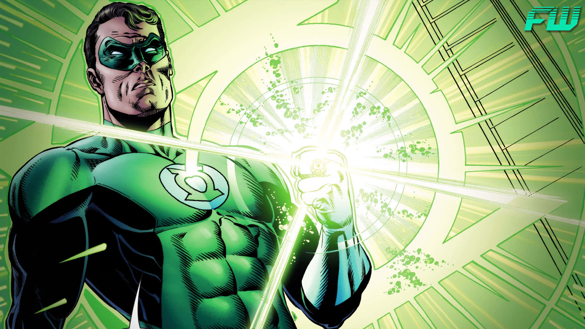 Green Lantern The Animated Series Glowing Ring Wallpaper