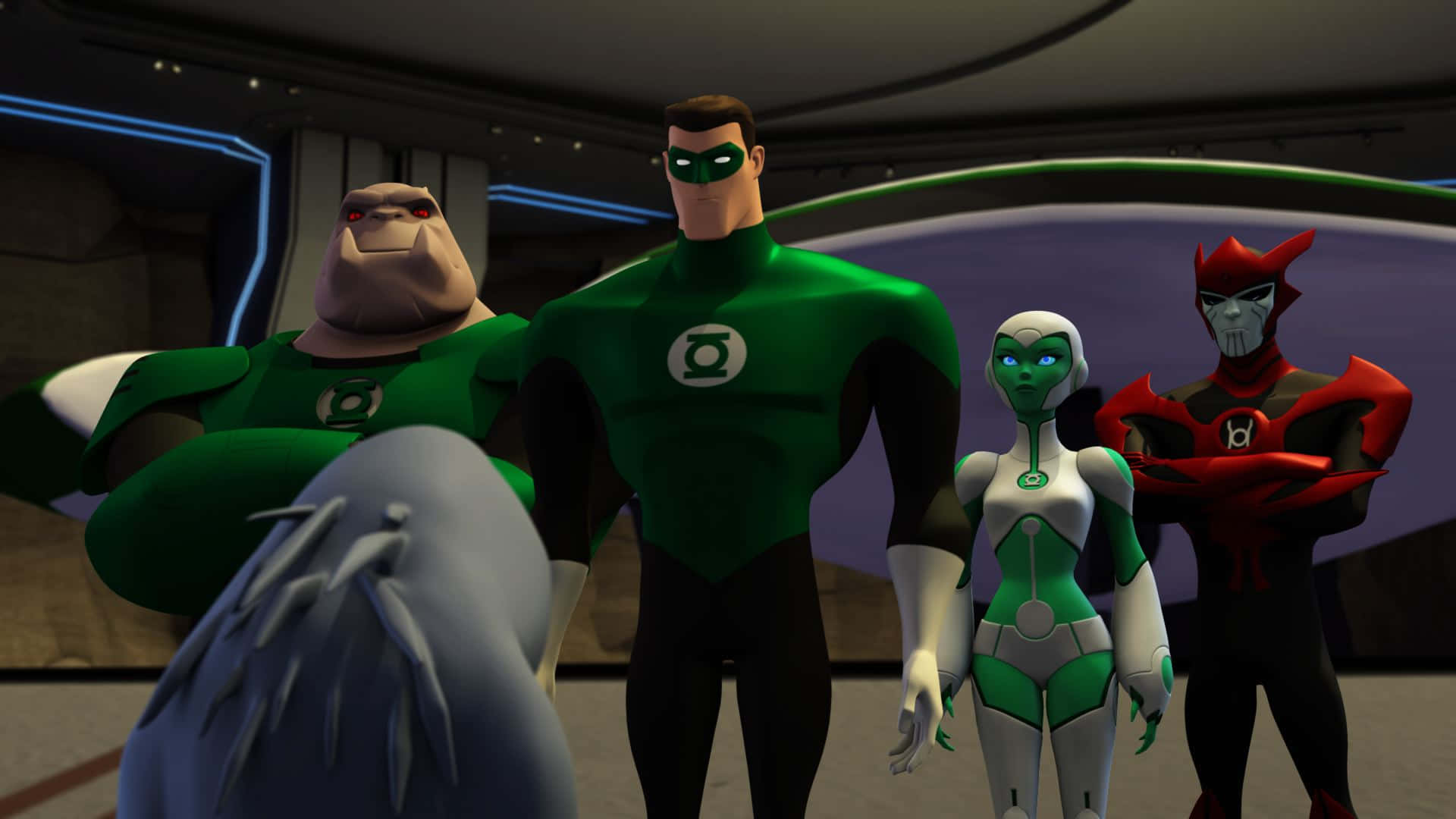 Green Lantern The Animated Series Hal And Allies Wallpaper