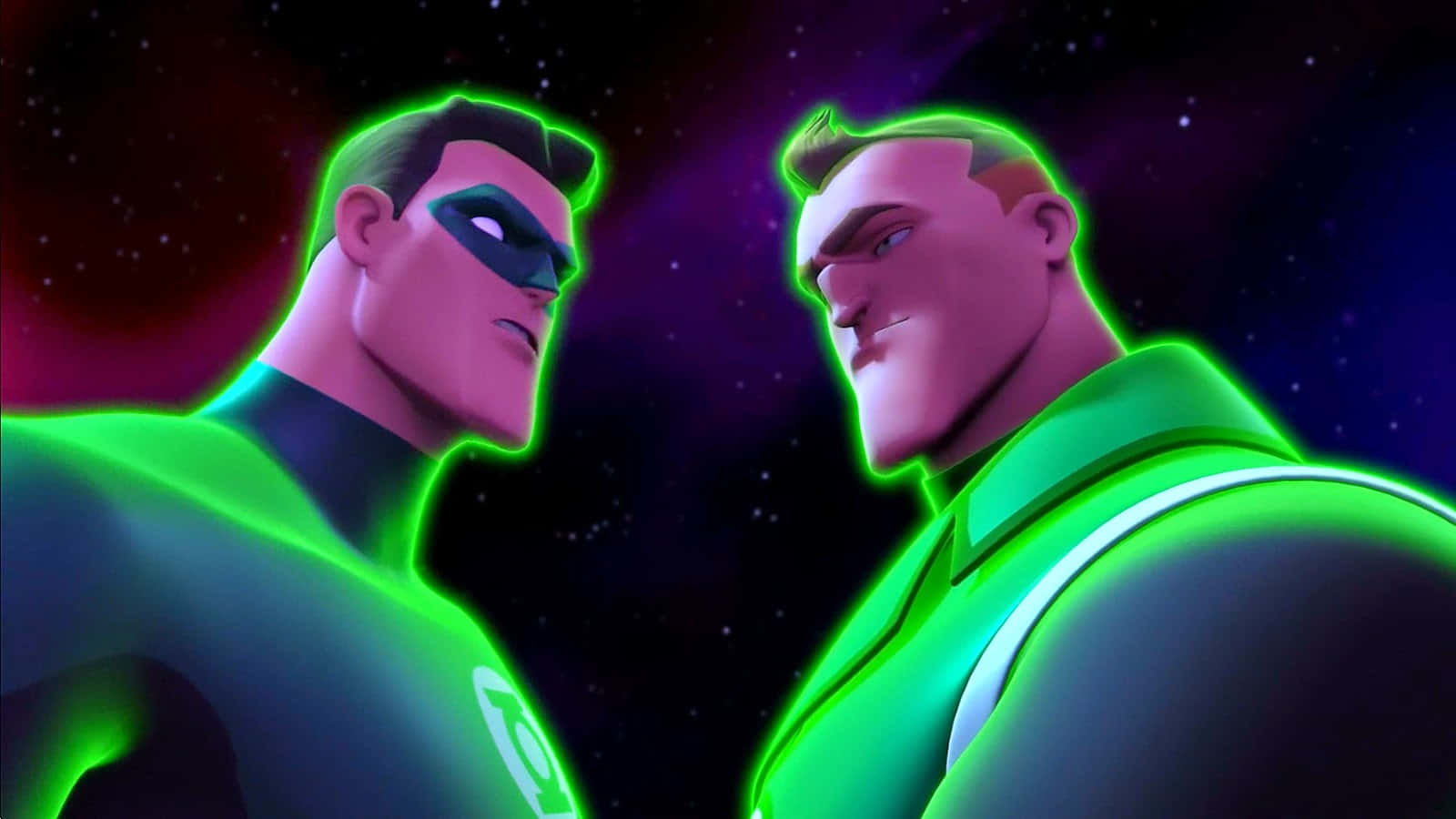 Green Lantern The Animated Series Hal And Guy Wallpaper