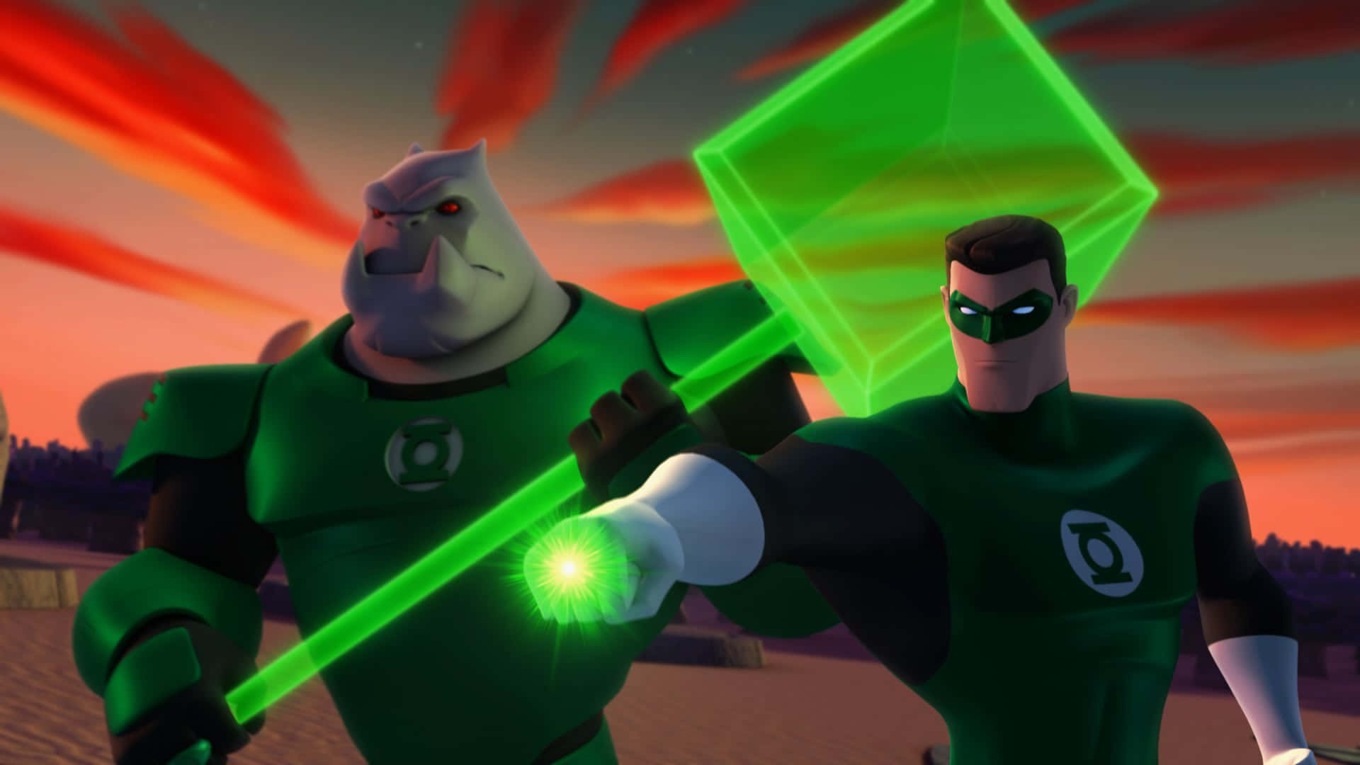 Green Lantern The Animated Series Hal And Kilowog Wallpaper