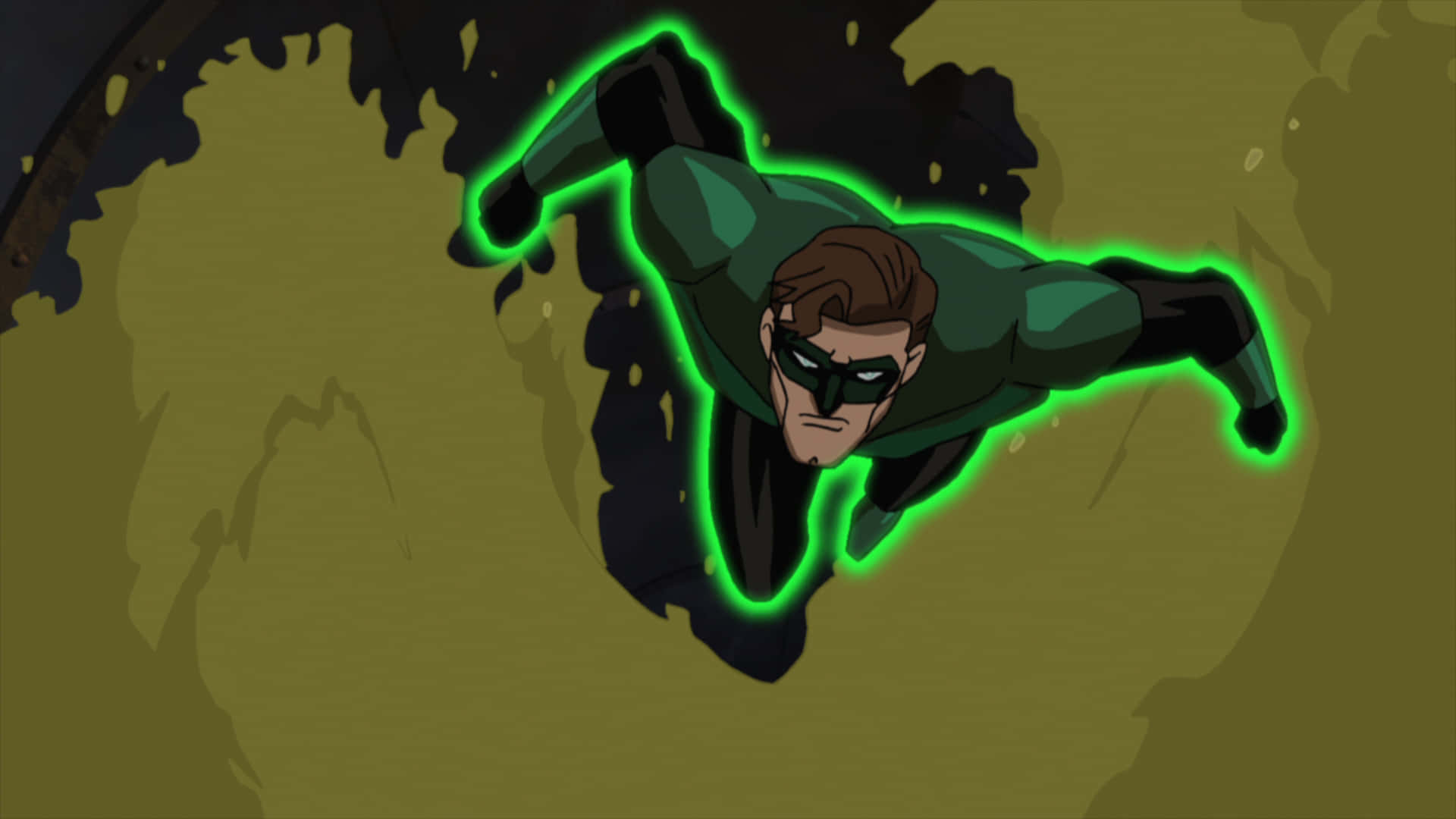 Green Lantern The Animated Series Hal Flying Wallpaper