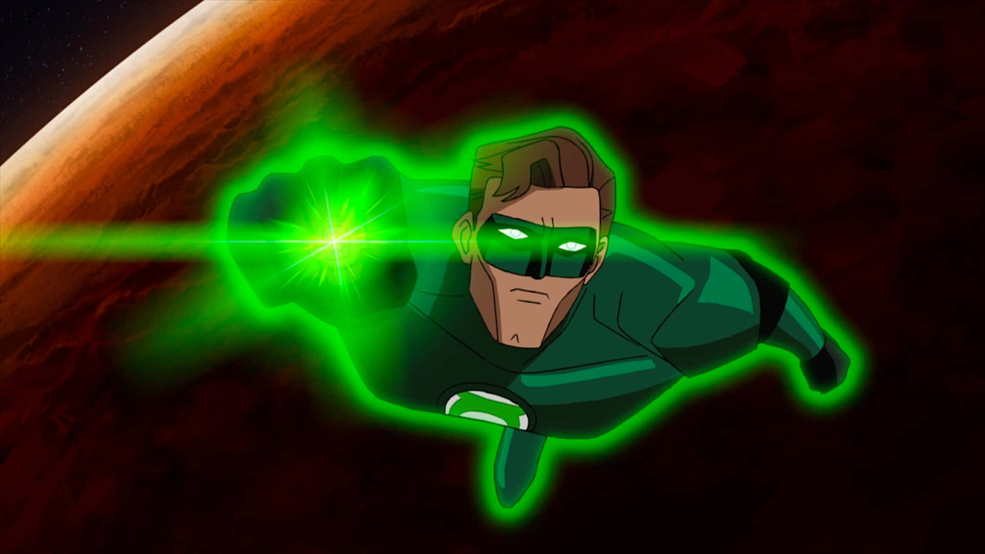 Green Lantern The Animated Series Hal In Outer Space Wallpaper