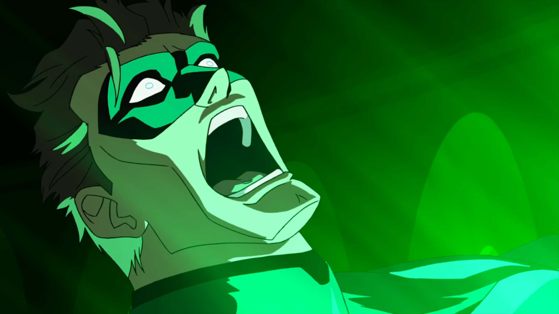 Green Lantern The Animated Series Hal Yelling Wallpaper