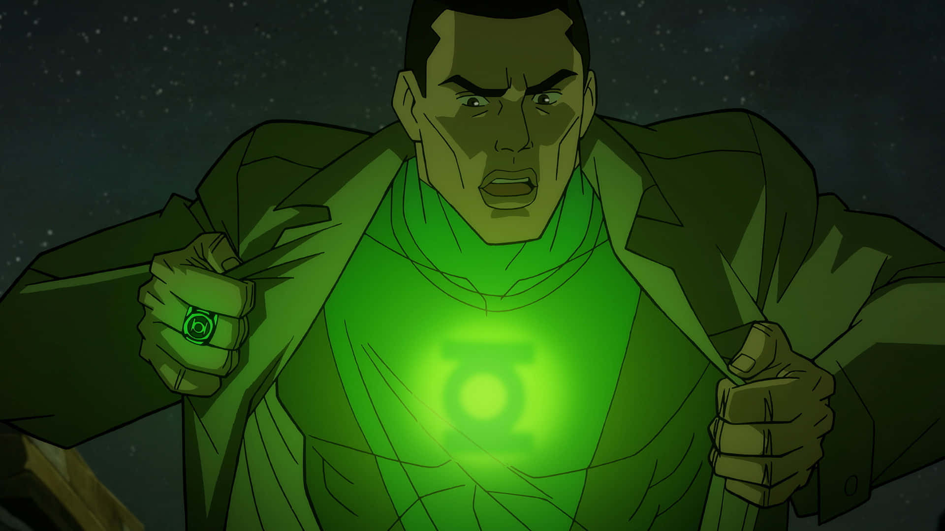 Green Lantern The Animated Series John Removing Coat Wallpaper
