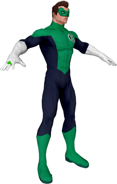 Green Lantern3 D Model Pose PNG