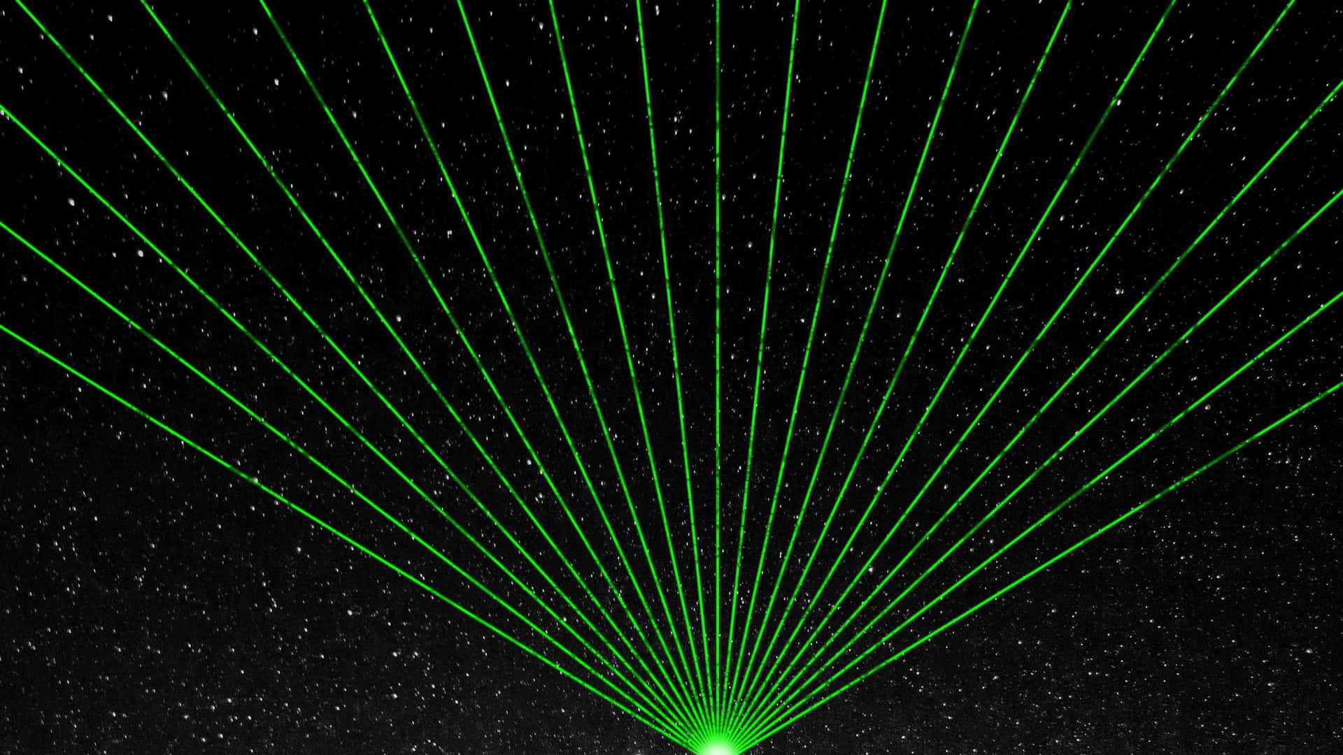 Green Laser Light Show Night Sky Wallpaper