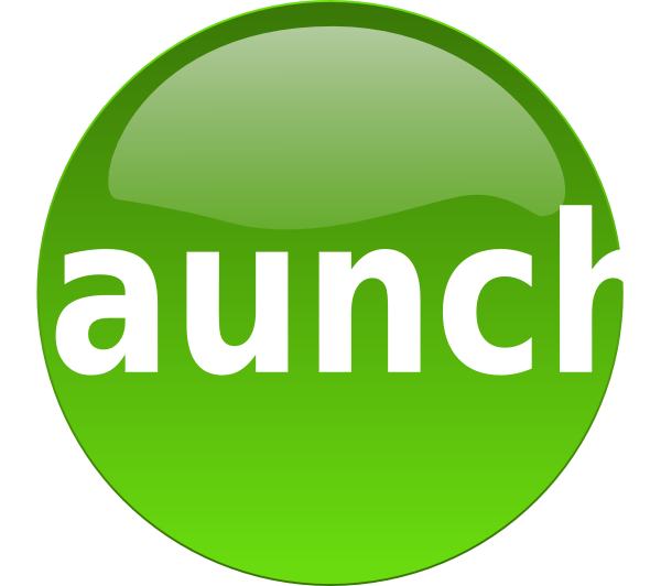 Green Launch Button Graphic PNG