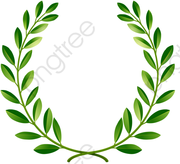 Green Laurel Wreath Graphic PNG