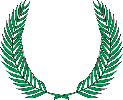 Green Laurel Wreath Graphic PNG