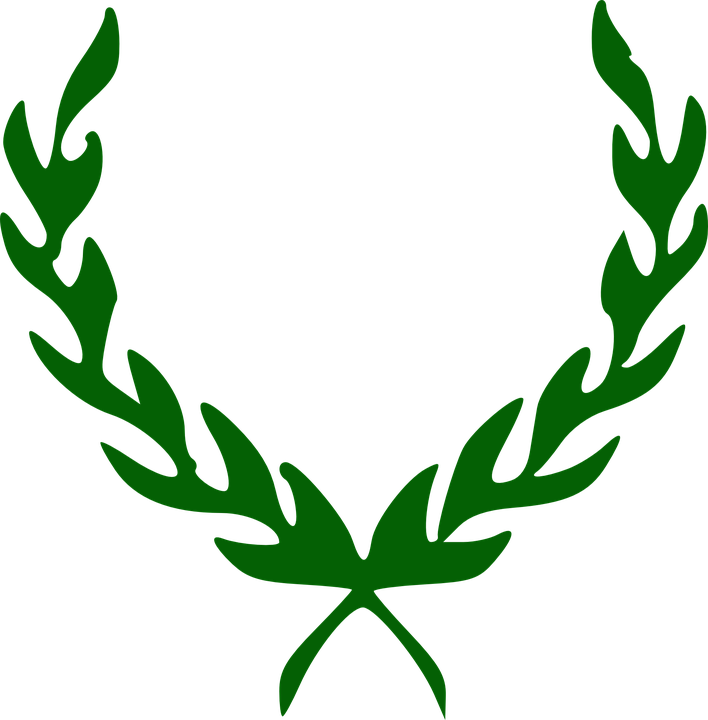 Green Laurel Wreath Graphic PNG