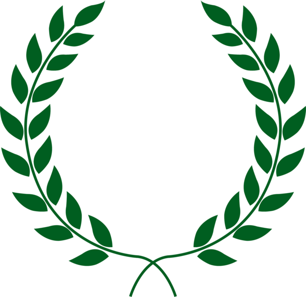 Green Laurel Wreath Graphic PNG