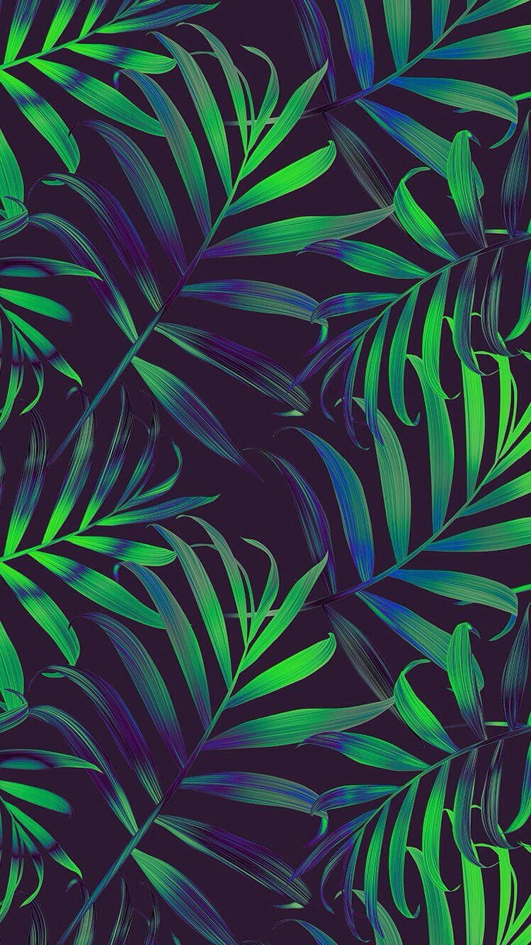 Green Leaf Art For Samsung S20 Fe Wallpaper