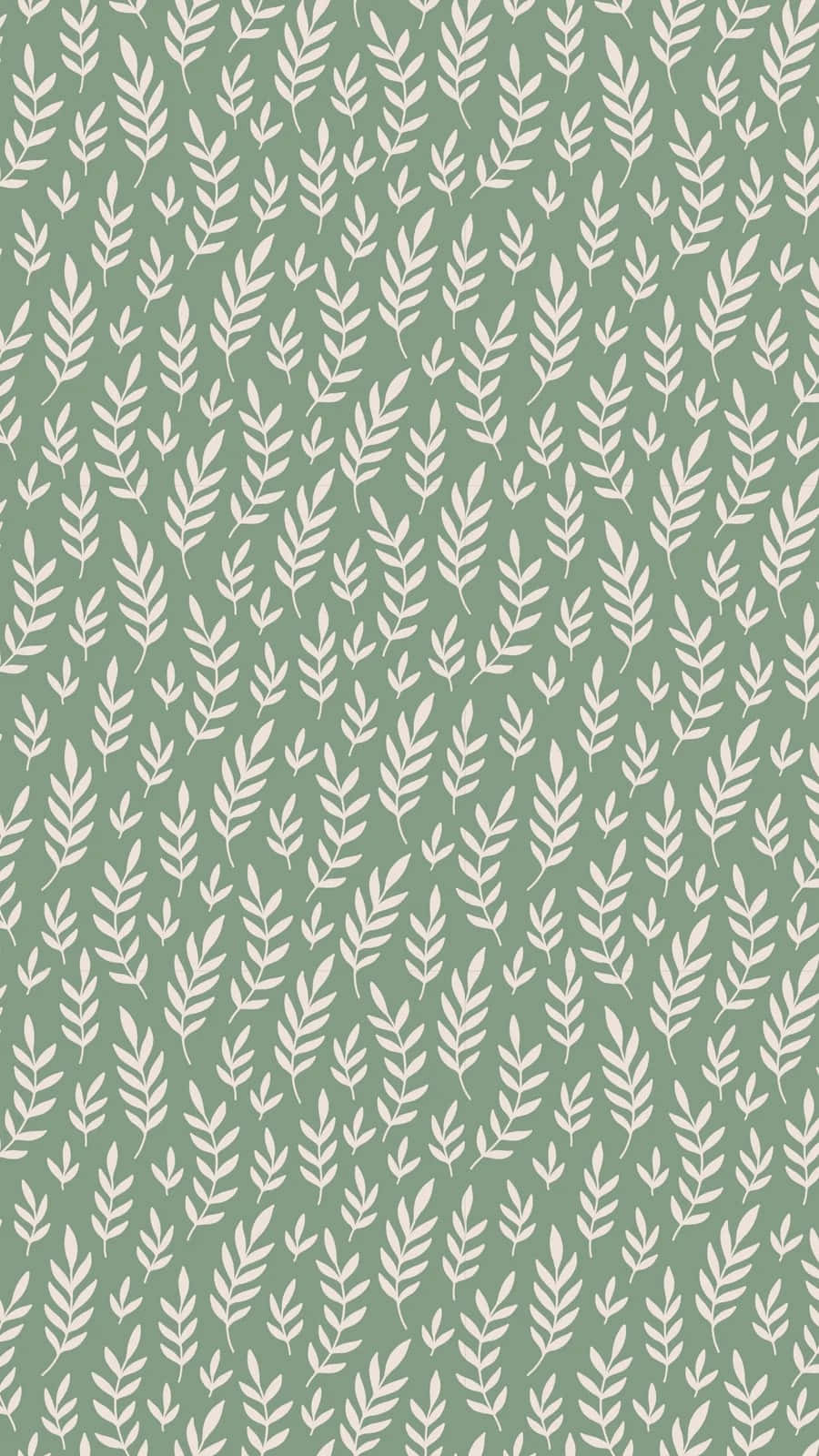 Green Leaf Pattern Background Wallpaper