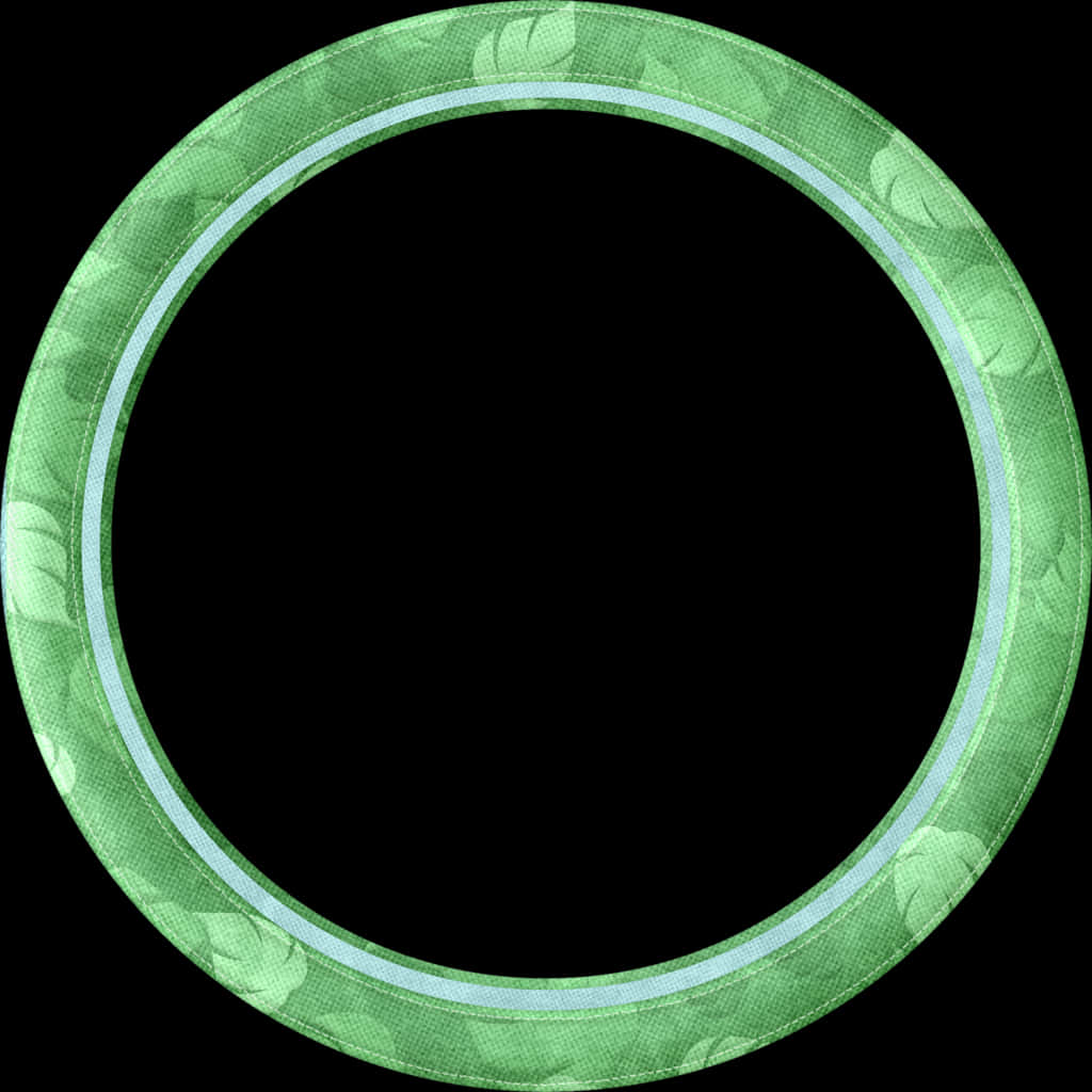 Green Leaf Pattern Frame PNG