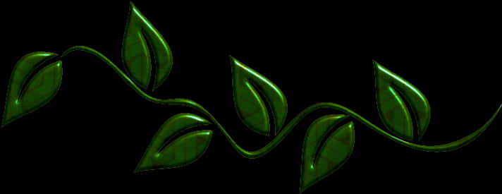 Green Leaf Vine Border PNG